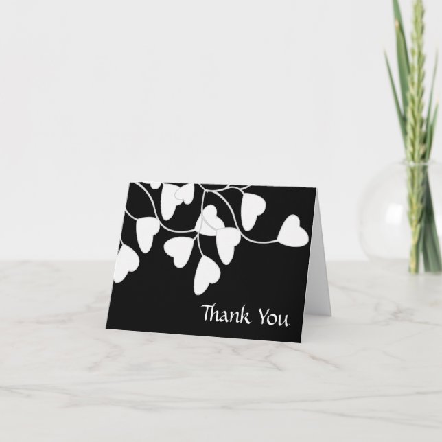 Black White Heart Thank You (Front)