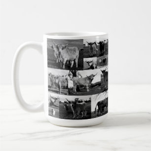 Black White Highland Cow Photography, Mug