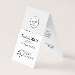 Black & White Homemade Bath & Body Label Tag