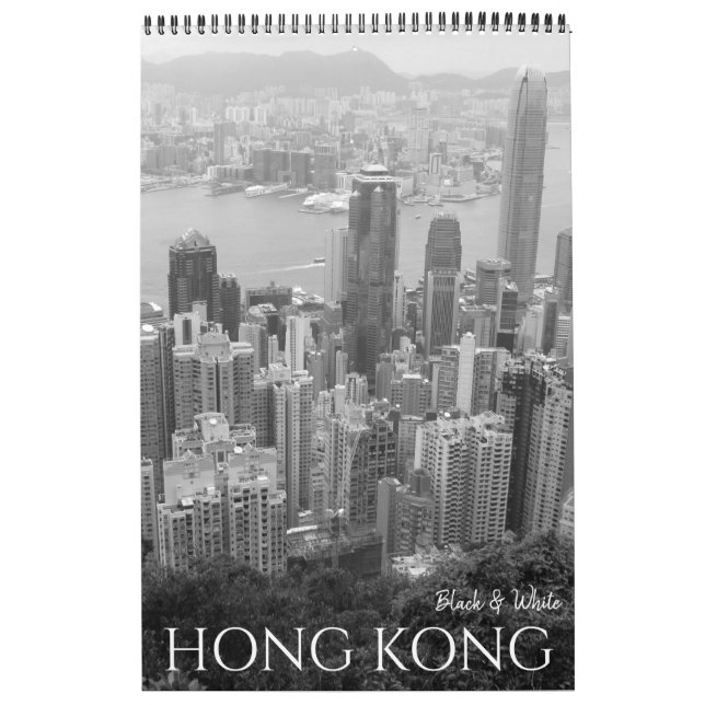 black & white hong kong 2026 calendar (Cover)