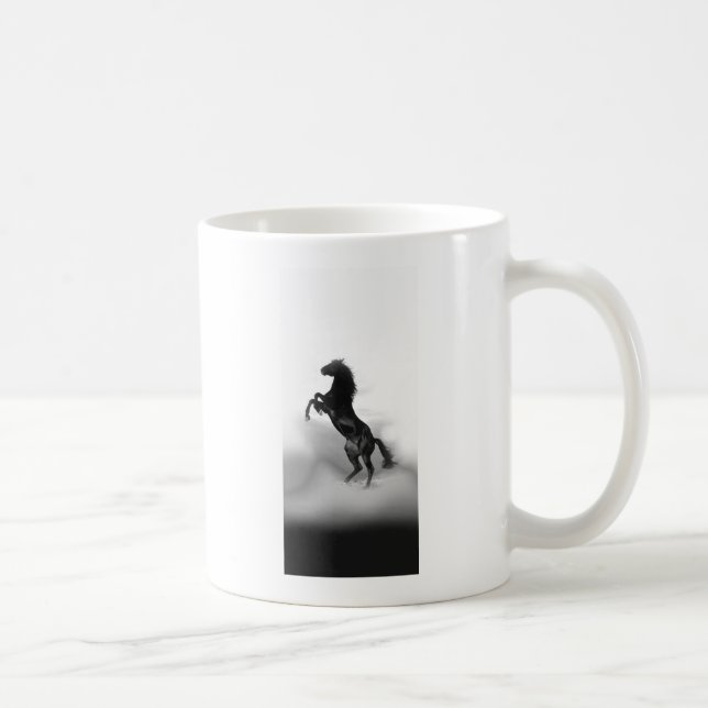 Black White Horse Coffee Mug (Right)
