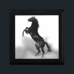 Black White Horse Gift Box<br><div class="desc">Wild Horses Digital Artworks, Paintings, Pictures and Images</div>