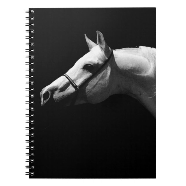 Black & White Horse Notebook (Front)