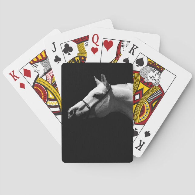 Black & White Horse Playing Cards (Back)