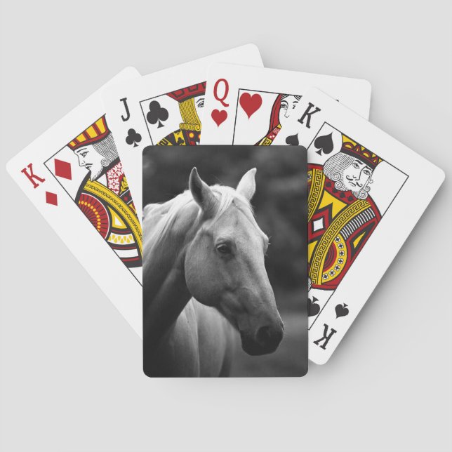 Black White Horse Playing Cards (Back)