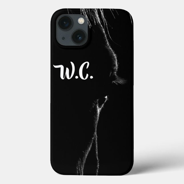 Black & White Horse Silhouette Case-Mate iPhone Case (Back)