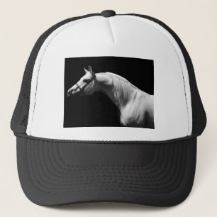 Black & White Horse Trucker Hat