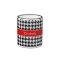 Black White Houndstooth Red Name Monogram