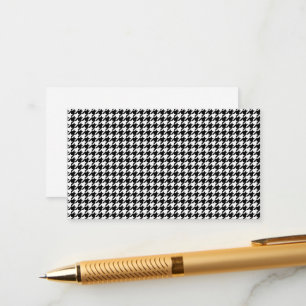 Black White Houndstooth Tissue Abstract Figures Enclosure Card