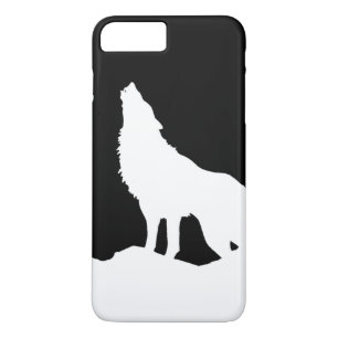 Black & White Howling Wolf Silhouette Case-Mate iPhone Case