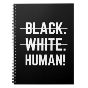 Black White Human Notebook