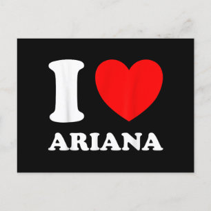 Black White I Love Ariana Postcard
