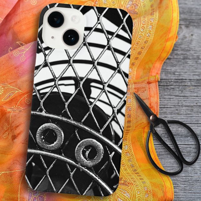 Black White Industrial Abstract Geometric Photo iPhone Case (Creator Uploaded)