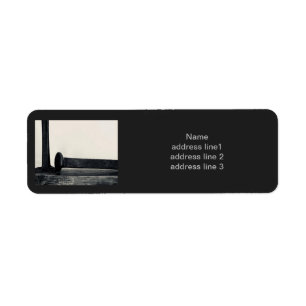 Black White Industrial Return Labels