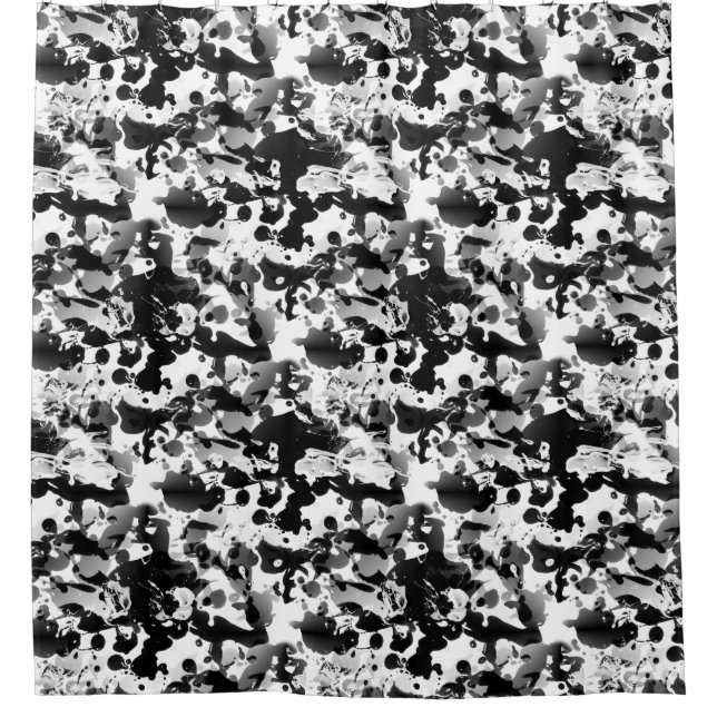 Black & White INK SPLASHES seamless pattern (Front)