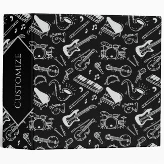 Black & White Instruments Pattern Binder