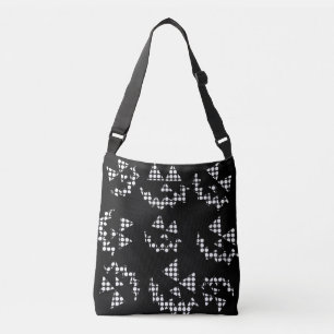 Black & white Jack o’ lanterns tote bag