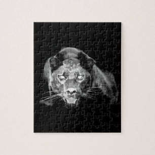 Black & White Jaguar Jigsaw Puzzle