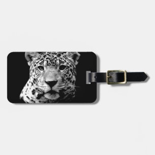 Black & White Jaguar Luggage Tag