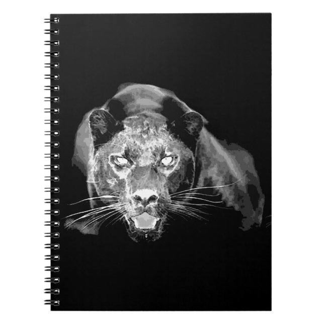 Black & White Jaguar Notebook (Front)