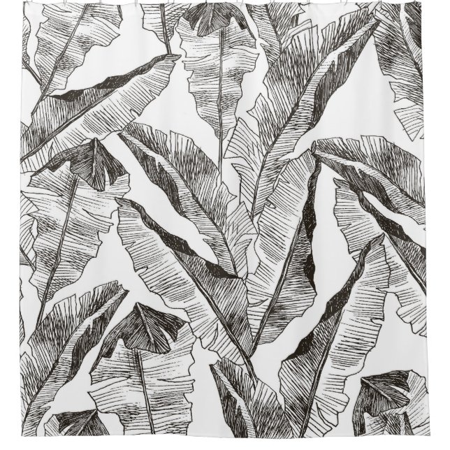 Black White Jungle: Tropical Plant Pattern (Front)