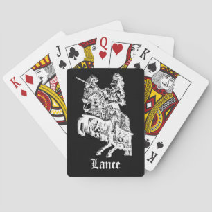 Black & White Knight Custom Playing Cards