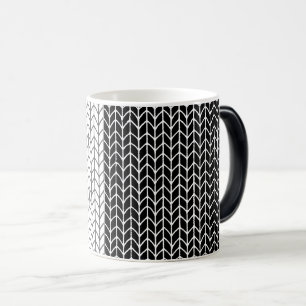 BLACK & WHITE KNIT Morphing Mug