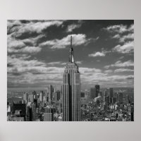 Black & White landscape of New York City skyline
