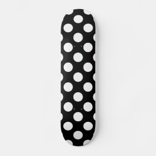 Black & White Large Polka Dot Skateboard