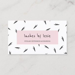 Black White Lash Pattern Lash Artist Business Card