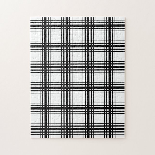 Black & White Lattice Frustrating Jigsaw Puzzle (Vertical)