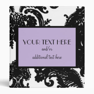Black & White, Lavender Binder