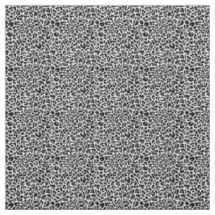 Black White Leopard Animal Print Chic Style Fabric