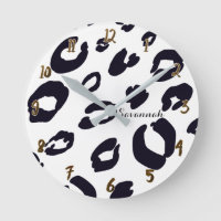 Black & White Leopard Cheetah Glam Personalized