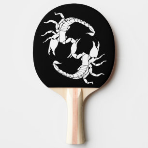 Black & White Letter S - Two Scorpions Ping Pong Paddle