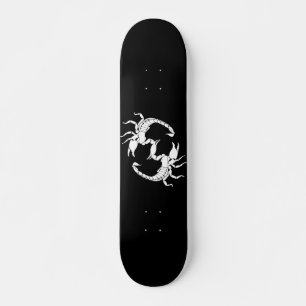 Black & White Letter S - Two Scorpions Skateboard