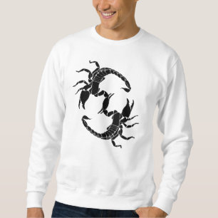 Black & White Letter S - Two Scorpions Sweatshirt