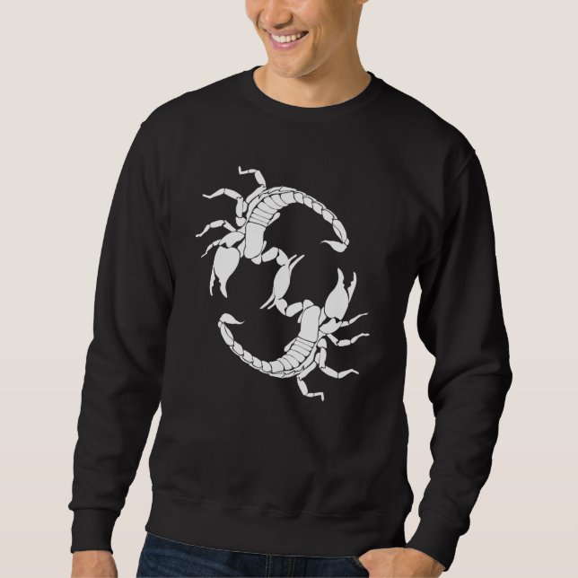Black & White Letter S - Two Scorpions Sweatshirt (Front)