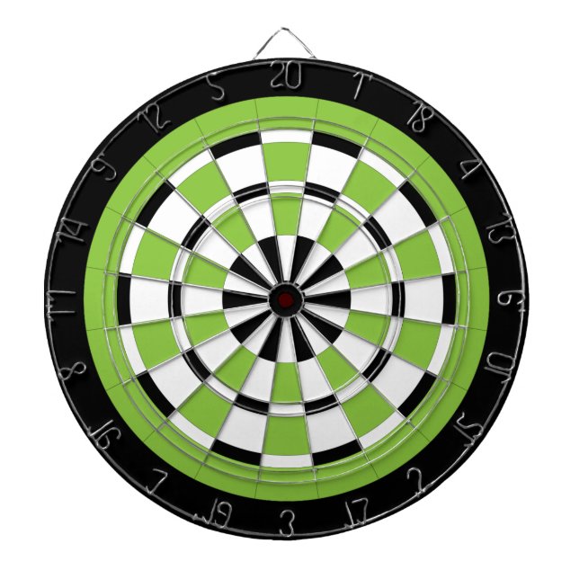 Black White & Lime Dartboard (Front)