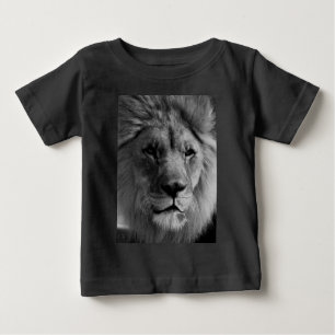 Black & White Lion Baby T-Shirt