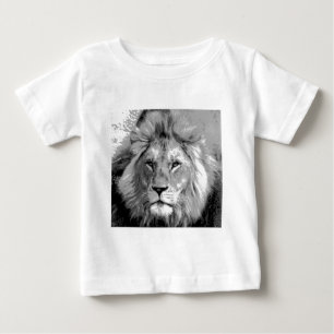 Black White Lion Baby T-Shirt