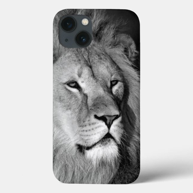 Black & White Lion Case-Mate iPhone Case (Back)