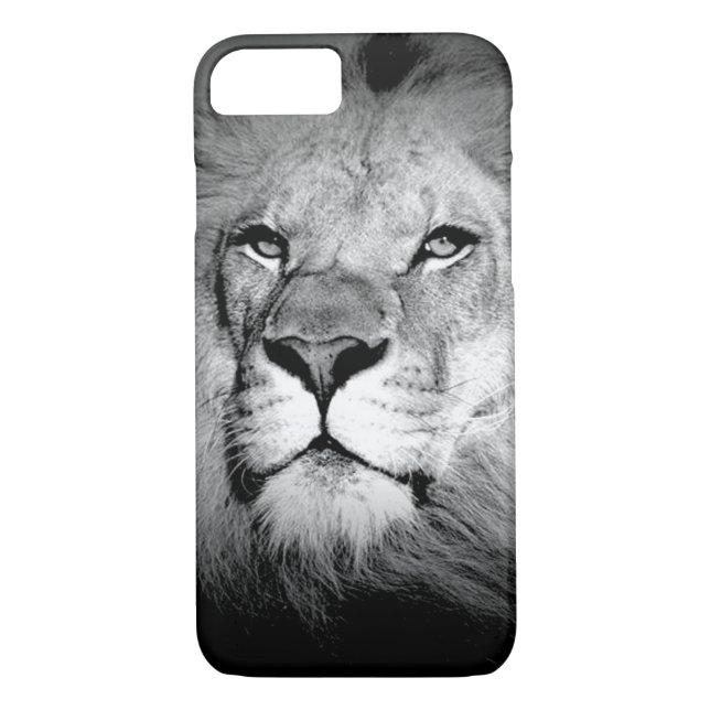 Black & White Lion Case-Mate iPhone Case (Back)