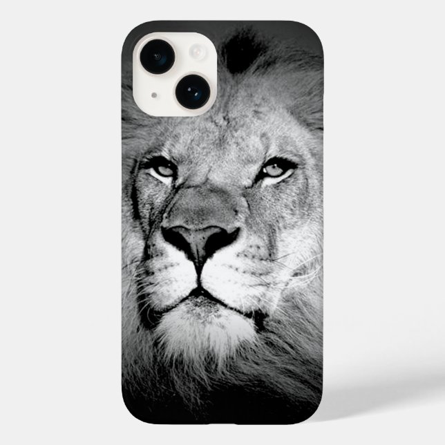 Black & White Lion Case-Mate iPhone Case (Back)