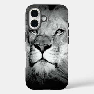 Black & White Lion iPhone 16 Case