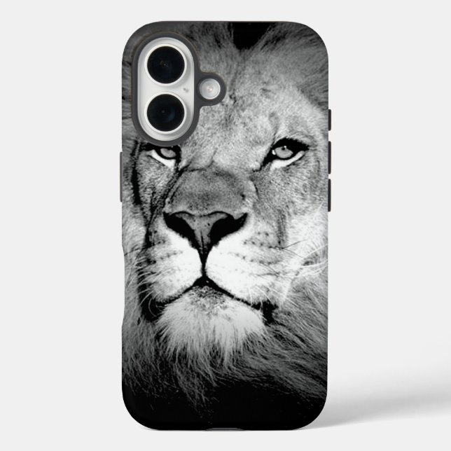 Black & White Lion Case-Mate iPhone Case (Back)