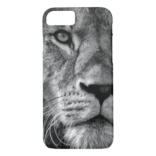 Black & White Lion Case-Mate iPhone Case (Back)
