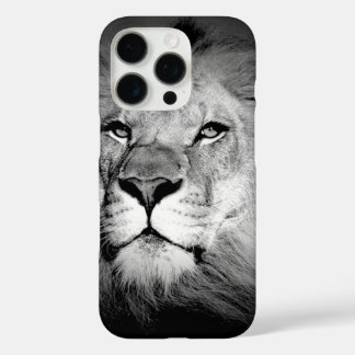 Black & White Lion iPhone 16 Pro Case