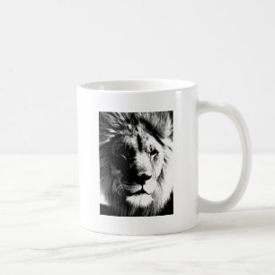 Black & White Lion Coffee Mug