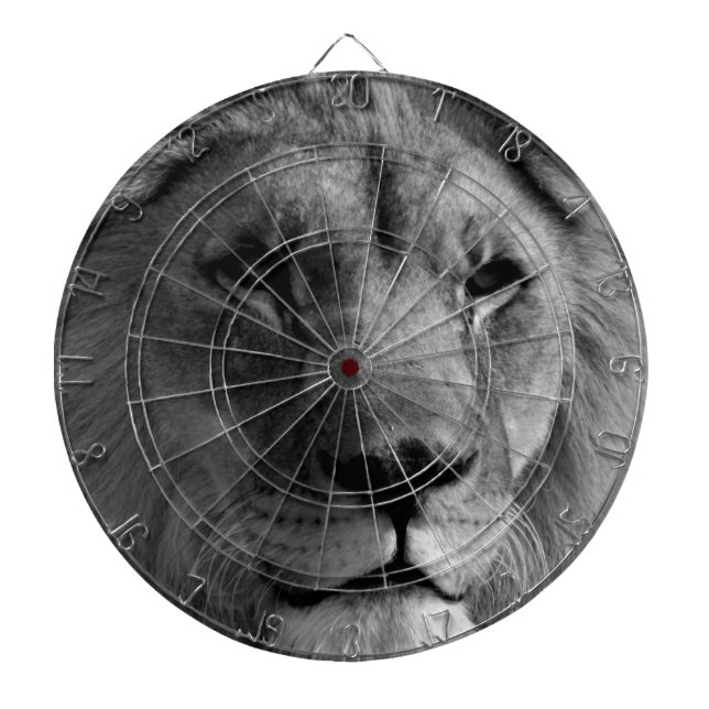 Black & White Lion Dartboard (Front)